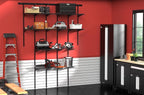 ClosetMaid MaxLoad Heavy Duty Wall Shelf Kit for Garage, 6 – 10 Ft., Adjustable ShelfTrack Wire Shelving, Black Finish
