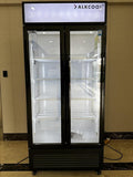 Commercial Beverage Refrigerator Display Fridge, Two Glass Door Upright Drink Cooler with LED Light Adjustable Shelves,ETL Sanitation,18.5 Cu Ft,35.6" Wide(Hinge Door