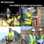 Black Safety Vests 10 Pack - Reflective High Visibility Construction ANSI Class 2 Work Vests for Men,Woman,Hi Vis Mesh and Neon Silver Strip