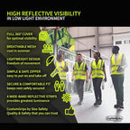 CustomGrips BY SISO SAFETY Vest with High Visibility Reflective Strip Work Vest