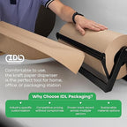 Brown Kraft Paper Jumbo Roll 48" x 14400" (1200 ft) with Dispenser – USA-Made Natural Kraft Paper 30lb Thickness for Packing, Wrapping, Void Filling, Kids' Arts, DIY & School Projects by IDL Packaging