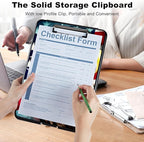 Clipboard with Storage,Plastic Storage Clipboard with Low Profile Clip, Heavy Duty Nursing Clipboards Foldable,Coaches Clipboard Case for Work, Teacher,Office School Supplies,American Flag Owl