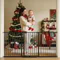TSAYAWA 62.2"-71.65" Extra Wide Auto Closing Baby Safety Gate for Stairs & Doorways, Pressure Mounted No Drill Pet Gate with Walk-Through Door - Heavy Duty Childproof Gate for Toddlers, Kids, Dogs