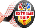 Super Sticky Magnetic Tape (10 feet x 1.5 inch) - Stong Magnet Strip with Adhesive Backing for DIY & Crafts - Easy to Cut and Mount on Fridges, Whiteboards & More