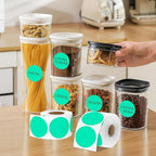 2 Inch Aqua Circle Stickers 500 Pcs,Permanent Color Coding Dots for Office,Home Organization, File Classification,Multipurpose Labels