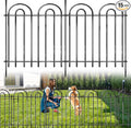 15 Panels Decorative Garden Fence, 24 in(H) X 30 ft(L) No Dig Dog Fence Outdoor for Yard, Rustproof Metal Garden Fencing Animal Barrier Border with Ground Stakes, Temporary Fencing for Patio Outdoor