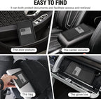 Car Insurance and Registration Card Holder | for BMW Ford Tesla Cadillac All Cars | Store Cards, ID License & Essential Documents | Premium Leather with Magnetic Closure