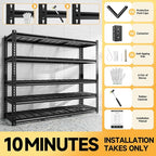 5-Tier 60" W X 20" D X 72" H Storage Shelves 2500LBS Metal Garage Shelving Adjustable Storage Shelf Metal Racks with Shelves Heavy Duty Shelving Units and Storage Utility Shelf