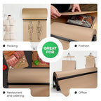 Brown Kraft Paper Jumbo Roll 18" x 14400" (1200 ft) with Dispenser – USA-Made Natural Kraft Paper 30lb Thickness for Packing, Wrapping, Void Filling, Kids' Arts, DIY & School Projects by IDL Packaging