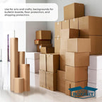 The Boxery Kraft/Brown Kraft Paper Roll, 36” x 9000” (750’)-50lb. Thickness, Heavy Duty Brown Wrapping Paper, Natural Kraft Packing Paper, Void Fill, Arts and Crafts, Bulletin Boards, Gift Wrapping