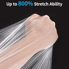 JARLINK Stretch Film, 80 Gauge,15 Inch x 820 Feet Shrink Wrap for Pallet Wrap, Industrial Strength Stretch Wrap up to 800% Stretch with Handles, Moving Wrapping Plastic Roll, 4 Pack