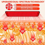 Red Light Therapy for Body, 242 LEDs Infrared Light Therapy for Body Back Waist Shoulder Knee Joint with 660nm & 850nm,24" x 12" Large Size Pad with 3 Modes,Timer, Red Light Therapy Belt