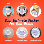 100 Custom Vinyl Stickers - Upload Your own Image, Text, Design, Logo - Personalized Logo Labels for Handmade, Packaging, Bottle, Jars, Candle, Brand Stickers (Lavender Swirls, 6x6)