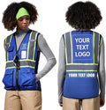 AYKRM Custom Logo Personalised Printed High Visibility Reflective 2 two tone work construction Safety Vest