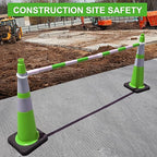 OrangeStar 6 Pack 36" Traffic Safety Cones, Green Parking Cones Construction Cones with Reflective Collar, Heavy Duty Base for Roadwork, Highway, Parking Lot Safety, Warehouse, Indoor & Outdoor Use