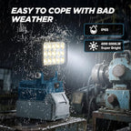 2 Pack LED Work Light Compatible with Makita 18V Battery, 40W 6000LM Cordless Work Light with 2 USB Charging Port, 145° Adjustable Angle Portable Flood Light Flashlight(Battery NOT Included)