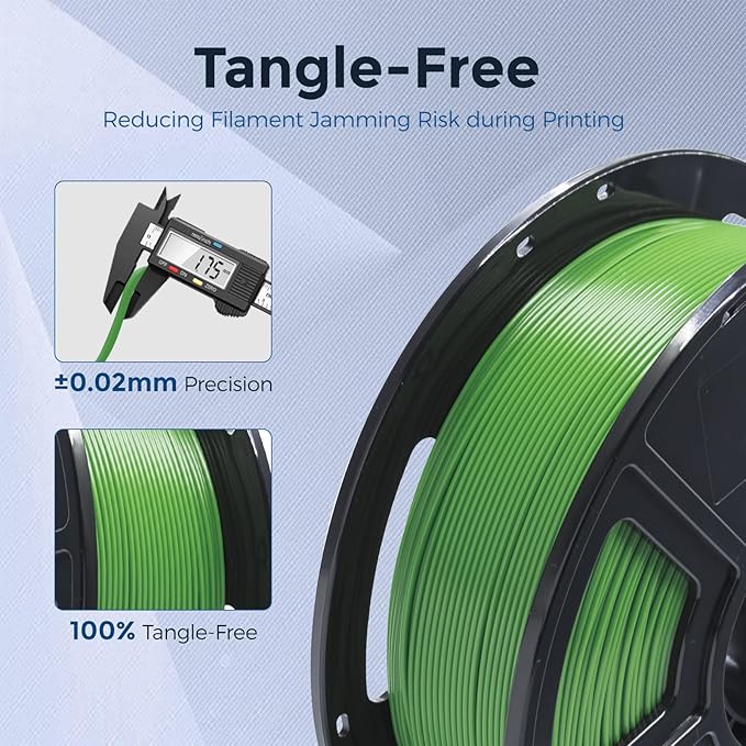 FLASHFORGE PETG Pro Filament 1.75mm Green, 3D Printer Filament 1kg (2.2lbs) Spool, Dimensional Accuracy +/- 0.02mm, 3D Printing Filament for Various Mechanical Parts, Waterproof Parts