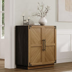 SICOTAS Sideboard Buffet Cabinet with Storage - Modern Farmhouse Credenza with Doors and Adjustable Shelves Fluted Kitchen Buffet Storage Cabinet Coffee Bar Cabinets