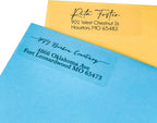 Return Address Labels Personalized, 1 Sheet = 30 Labels, 2.6"L x 1"H - Matte Finish Personalized Address Labels - Return Labels Personalize Self Adhesive - Custom Address Labels (Modern, Clear)