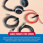 Velcro Brand Reusable Cable Ties – Mens Stocking Stuffers 2025, 100 Pack 6 Inch Cable Management Ties, Cord Wraps for Electrical Cords, Black