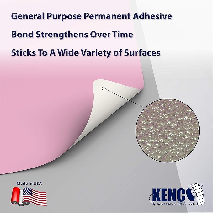 4" X 6" Direct Thermal Perforated Stickers Labels for Shipping Labels, Inventory, and Color Coding - Compatible with Zebra, Rollo, Godex and More (Pink, 48 Rolls)