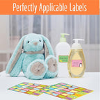 500 PCS Baby Food Labels, 25 Adorable Designs Removable Food Name Stickers Self-Adhesive Water/Oil/Tear Resistant Tags for Baby & Toddlers Food Containers, Water Bottles, School Supplies, Mason Jars