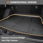 AIPOIL® Floor Mats & Cargo Liner Set for 2024-2025 2026 Mazda CX90 & CX90 PHEV (7 Passengers) TPE All Weather Protection All Weather Protection Full Set Custom Car Mats Accessories - Black