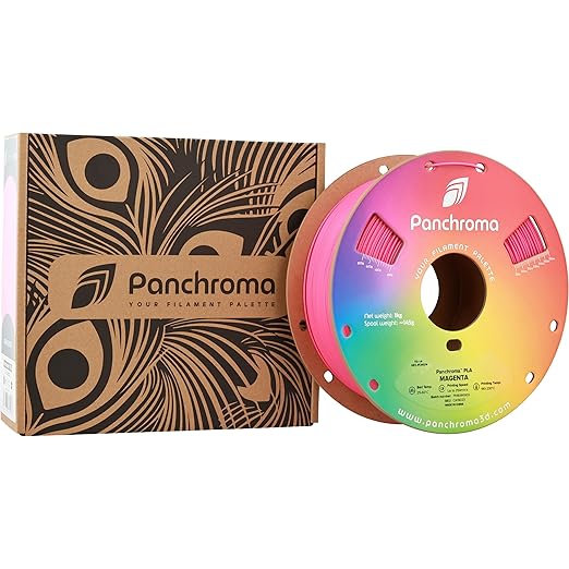 Panchroma PLA Magenta 3D Printer Filament, 1.75mm, 1kg Spool, Easy to Print, High Speed Printing, Tangle Free, AMS Compatible, Perfect for Toys, Decor, Miniatures, Models & Cosplay