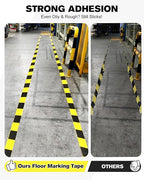 Avery Dennison Safety Floor Tape 2 Inch x 108 FT, Heavy-Duty PVC Forklift-Resistant, High-Visibility Reflective for Warehouse/Factory/Parking, Black & Yellow, ROHS/Reach Certified (3 Rolls)