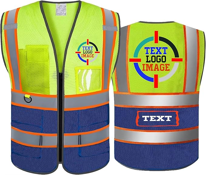 Personalized High Reflective Safety Vest Custom Hi Vis Safety Vest Men Women Construction Workwear Security Vest