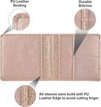 Cacturism Car Registration and Insurance Holder, Vehicle Glove Box Car Organizer Men Women Wallet Accessories Case for Cards, Essential Document, Driver License, Bling Rose Gold