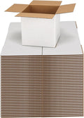 Shipping Boxes 5X5X5 Set of 40, White Corrugated Cardboard Box for Mailing Business Packaging