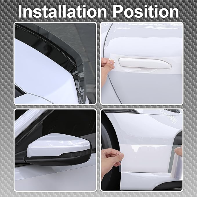 Lypumso Clear Vinyl Wrap Tape, Car Door Edge Guard Door Sill Protector, Transparent Paint Protection Film for Most Cars Rearview Mirror Handle Bumper Window Stair (Clear, 2inch x 30ft)
