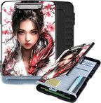 Clipboard with Storage Box & Pen Holder,Heavy Duty Clip Boards 8.5x11 for Nursing,High Capacity,School & Office Supplies,Dragon Blossom