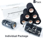 [8 Pack 4" x 5 Yards] Black- Self Adhesive Cohesive Bandage Wrap, Self Adherant Non-Woven Wrap Rolls, Atheletic Tape for Wrist, Ankle, Hand, Leg, Premium-Grade Medical Stretch Wrap