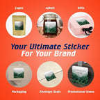 100 Custom Vinyl Stickers - Upload Your own Image, Text, Design, Logo - Personalized Logo Labels for Handmade, Packaging, Bottle, Jars, Candle, Brand Stickers (Foggy Valley, 5x5 Square)