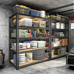 Garage Racks for Storage，5-Tier Adjustable Garage Shelving Storage Shelves,2400LBS Capacity Heavy Duty Shelving for Carport Warehouse Basement,72" H x40 W x20 D