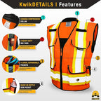 KwikSafety - Charlotte, NC - GODFATHER Safety Vest [CUSHIONED COLLAR + TABLET POCKET] ANSI OSHA