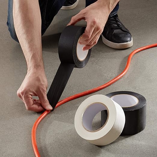 Amazon Basics No Residue, Non-Reflective Gaffers Tape - 3 inch x 90 feet, Black