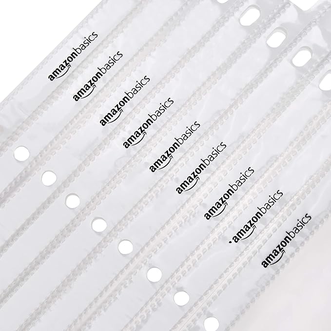 Amazon Basics Sheet Protectors for 3 Ring Binder, Heavyweight, Polypropylene, 8.5 x 11 Inch, 200-Pack, Clear