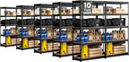 HOMEDANT 5-Tier Laminated Boltless Heavy Duty Metal Shelving Unit Adjustable Garage Storage Utility Rack Shelves Organization Multipurpose Shelf Warehouse Industrial (10, (M) 35.9" W, Black)