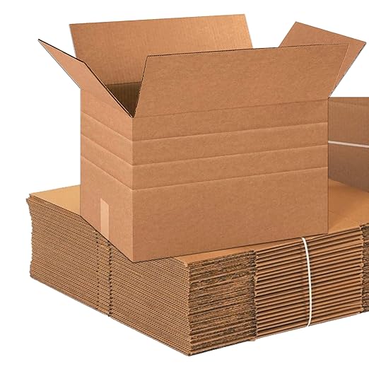 BOX USA Moving Boxes Large 18"L x 12"W x 12"H 25-Pack - Corrugated Cardboard Box for Shipping, Mailing, Packing, Packaging and Storage