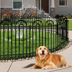 Decorative Garden Fence, 15 Panels No Dig Fence, 32 in(H) x 36.25 ft(L) Animal Barrier for Dogs Rabbits, Rustproof Metal Arched Decorative Garden Fences for Flower Bed, Outdoor, Yard, Patio