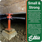 Ellis Manufacturing Adjustable Mini Screw Jack Post – House Jack for Foundation, Floor Leveling, and Concrete Bracing – 15,000 lb Max Load Capacity – 5.5" Adjustment