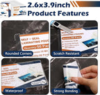 100 Pack 10 Mil 2.6"x3.9" Self Sealing Laminating Pouches Plastic Laminating Sheets Business Card Size Clear Lamination Paper for Office School Home Supplies Glossy Finish(No Laminator Need)