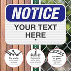Custom Notice Sign, OSHA Sign, 12x18 Inches, 3M EGP Reflective .063 Aluminum, Fade Resistant, Indoor/Outdoor Use, Made in USA by Signs