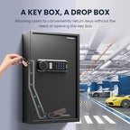 Heavy Duty 172 Keys Electronic Key Lock Box with Anti-Theft Deposit Key Slot & Key Out Tags, Key Cabinet Wall Mount with Code for Home Office