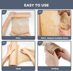 Bubble Wrap Substitute - Honeycomb Packing Paper 15''x400', Cushioning Wrap Moving, Shipping, Packing for Glassware, Plates, Cups with 36 Fragile Sticker Labels