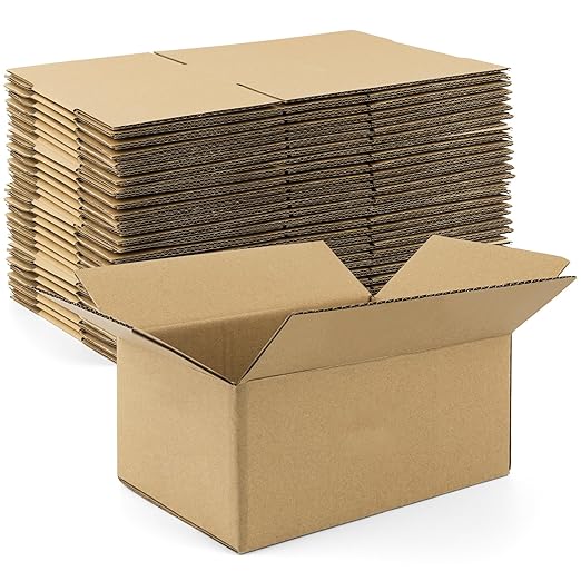 Golden State Art 9x6x4 Inches Shipping Boxes 28 Pack, Brown Corrugated Cardboard Box for Small Business Mailing Shipping and Storage