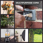 Iron Forge Cable Weatherproof 150 Ft Outdoor Extension Cord - 16/3 SJTW Heavy Duty Light Brown Extension Cord 3 Prong - 10 Amp Exterior Power Cable